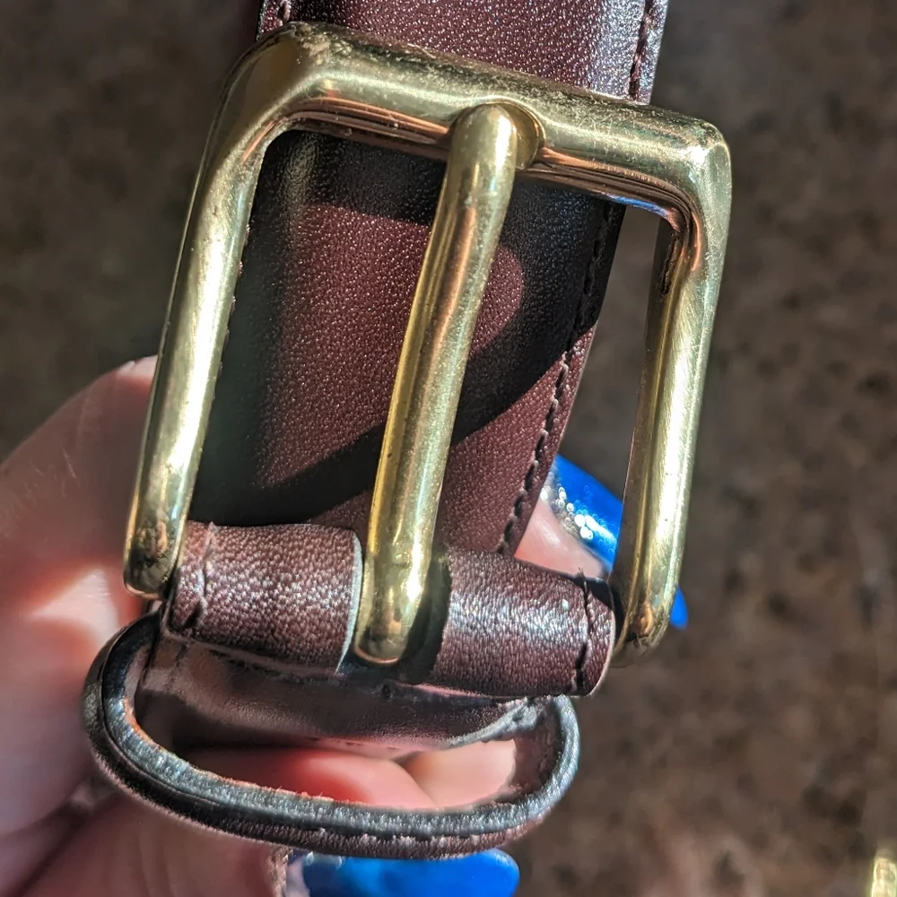 Coach Belt - Leather and Brass - 38 Inches - Picture 7 of 9
